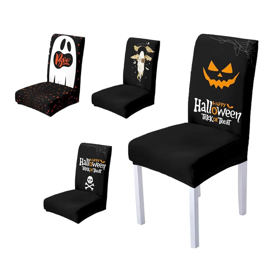 Amazon.co.jp: 4ピース ハロウィン椅子カバー ハロウィンチェア